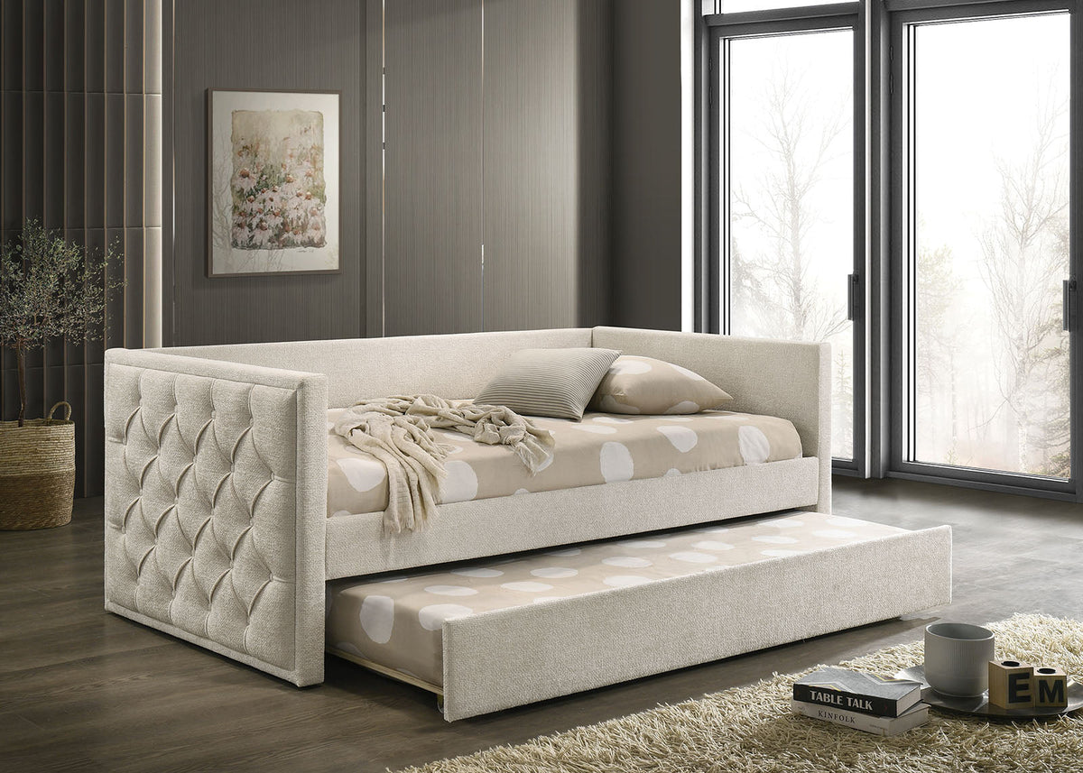 Renzi Beige Daybed with Trundle by Furniture of America at Eve Furniture