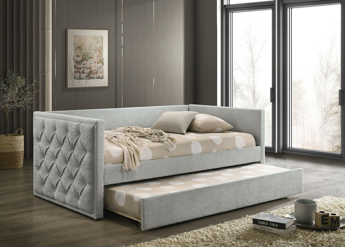Renzi Gray Daybed with Trundle by Furniture of America at Eve Furniture