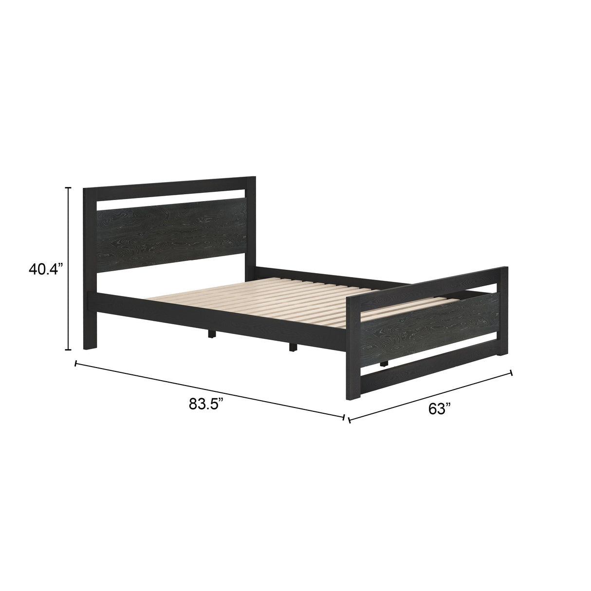 Repos Black Queen Bed by Zuomod at Eve Furniture