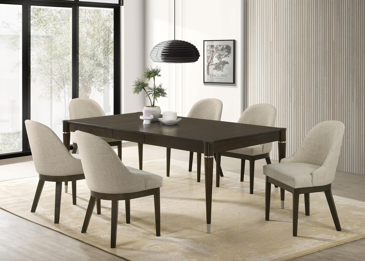 Reseda Oatmeal Upholstered Dining Side Chair, Set of 2 by Coaster at Eve Furniture