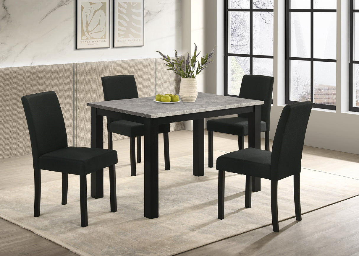 Resia Concrete Gray Dining Table by Crown Mark at Eve Furniture