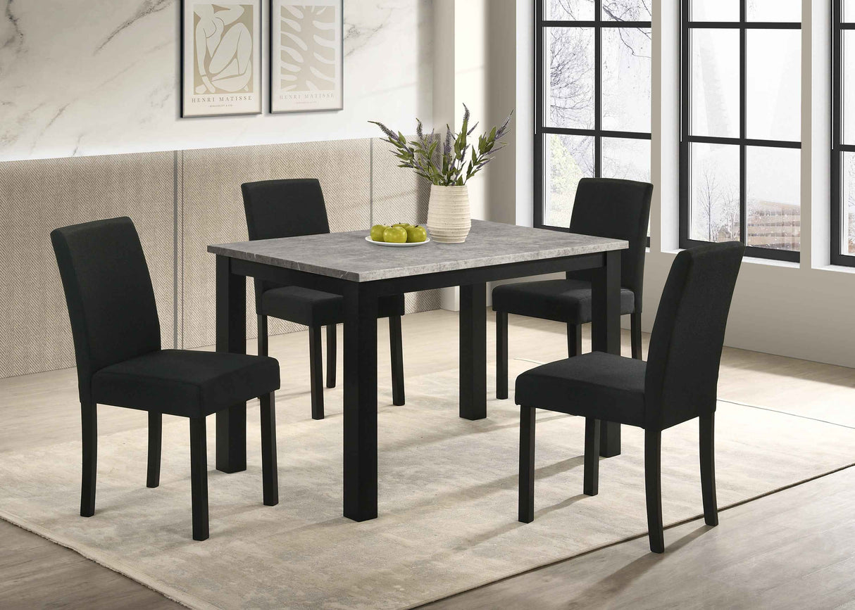 Resia Concrete Gray Dining Table by Crown Mark at Eve Furniture