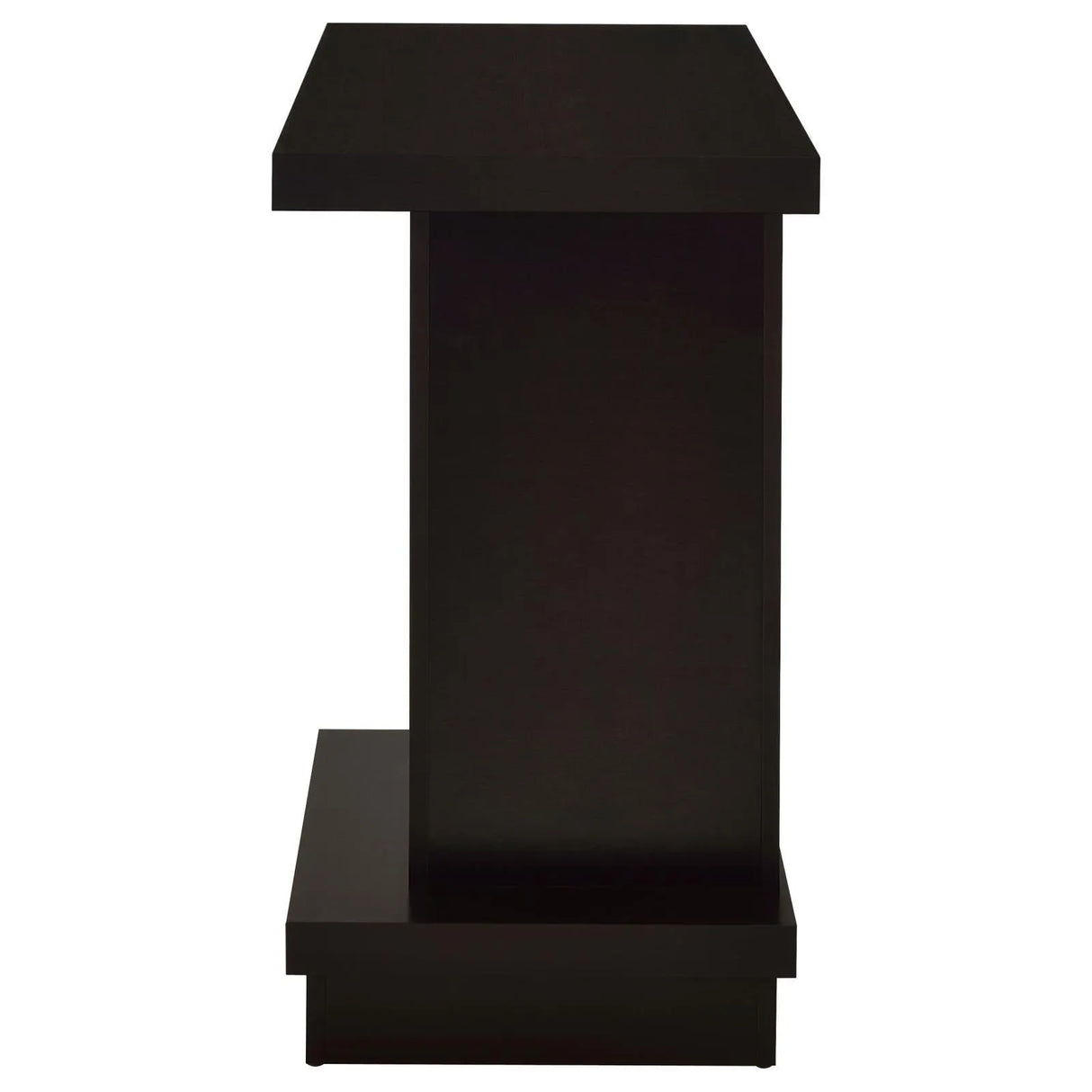 Reston Cappuccino Pedestal Sofa Table by Coaster at Eve Furniture