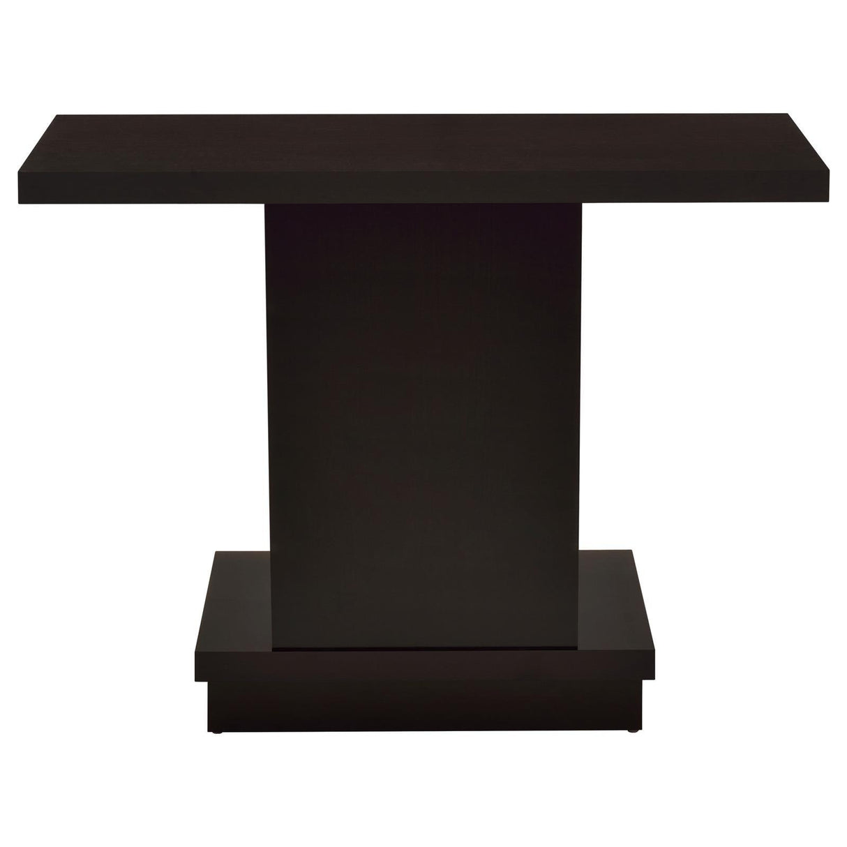 Reston Cappuccino Pedestal Sofa Table by Coaster at Eve Furniture
