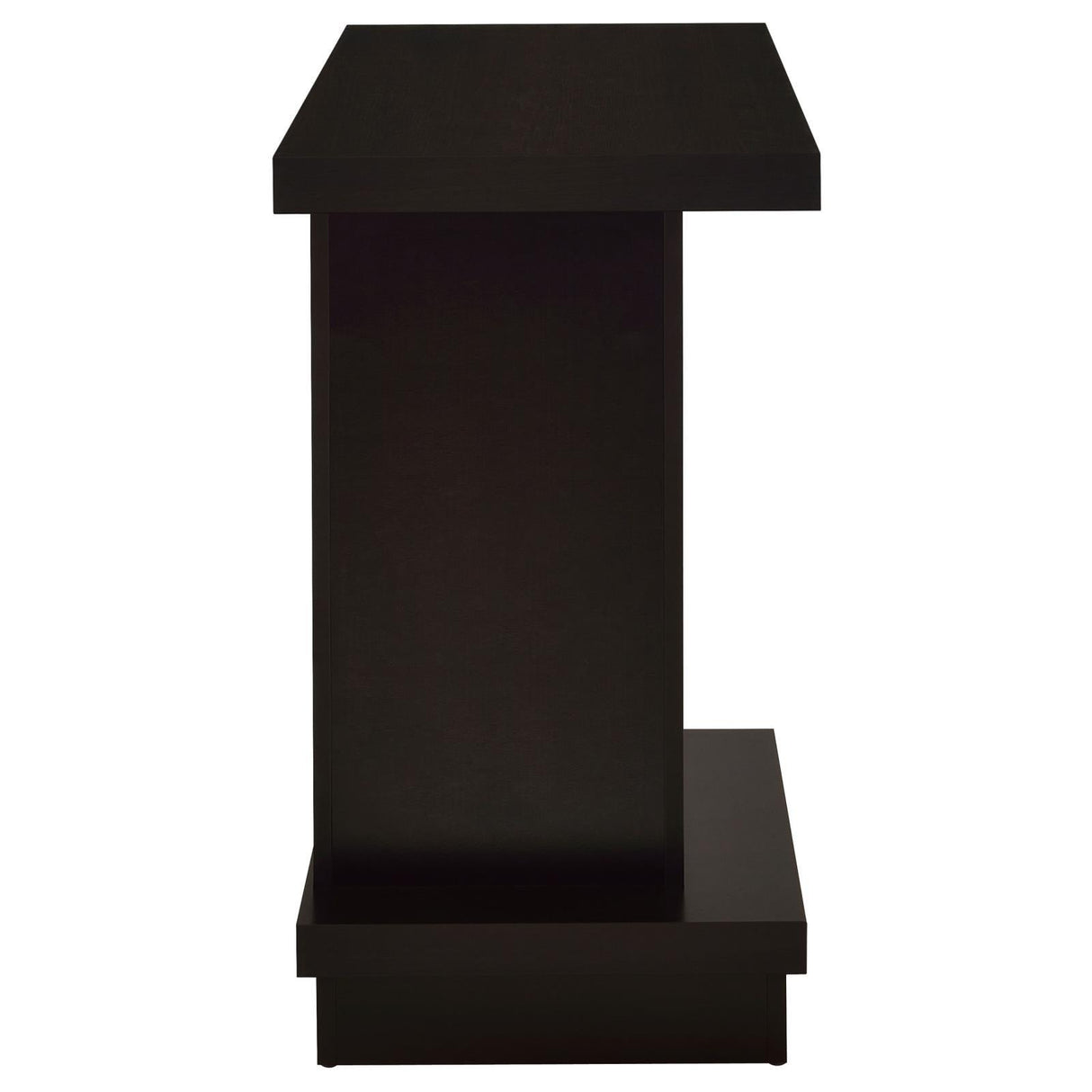 Reston Cappuccino Pedestal Sofa Table by Coaster at Eve Furniture