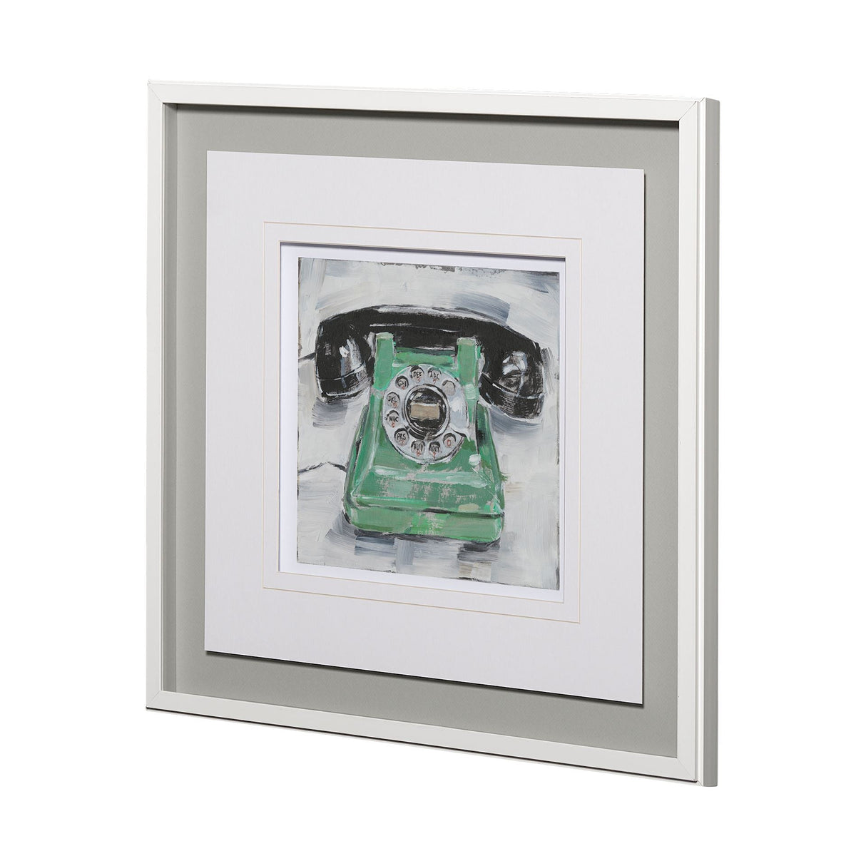 Retro Phone III by Ethan Harper a Framed Art Print Matted under Glass by Mercana at Eve Furniture