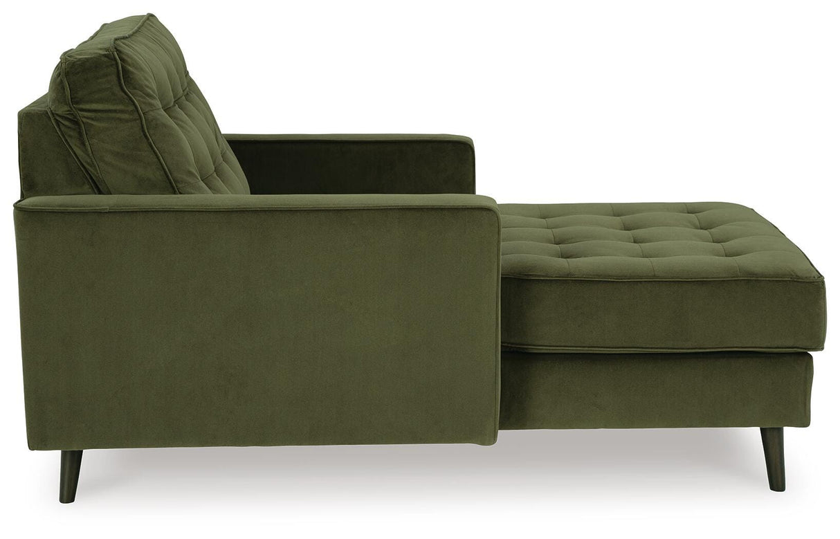 Reveon Lakes Olive Chaise by ASHLEY FURNITURE at Eve Furniture