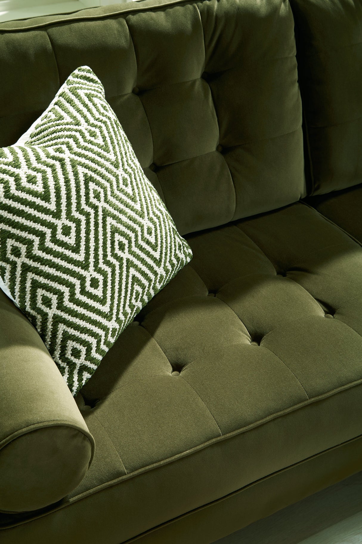 Reveon Lakes Olive Chaise by ASHLEY FURNITURE at Eve Furniture