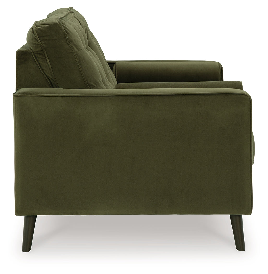 Reveon Lakes Olive Loveseat by Ashley at Eve Furniture