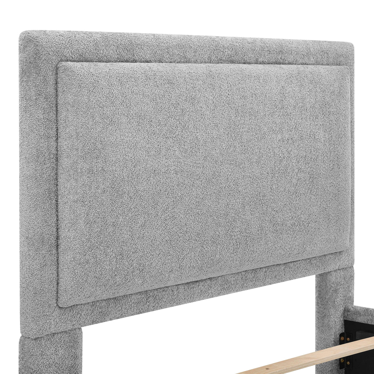 Reverie Pewter Queen Bed with Drawer by Crown Mark at Eve Furniture