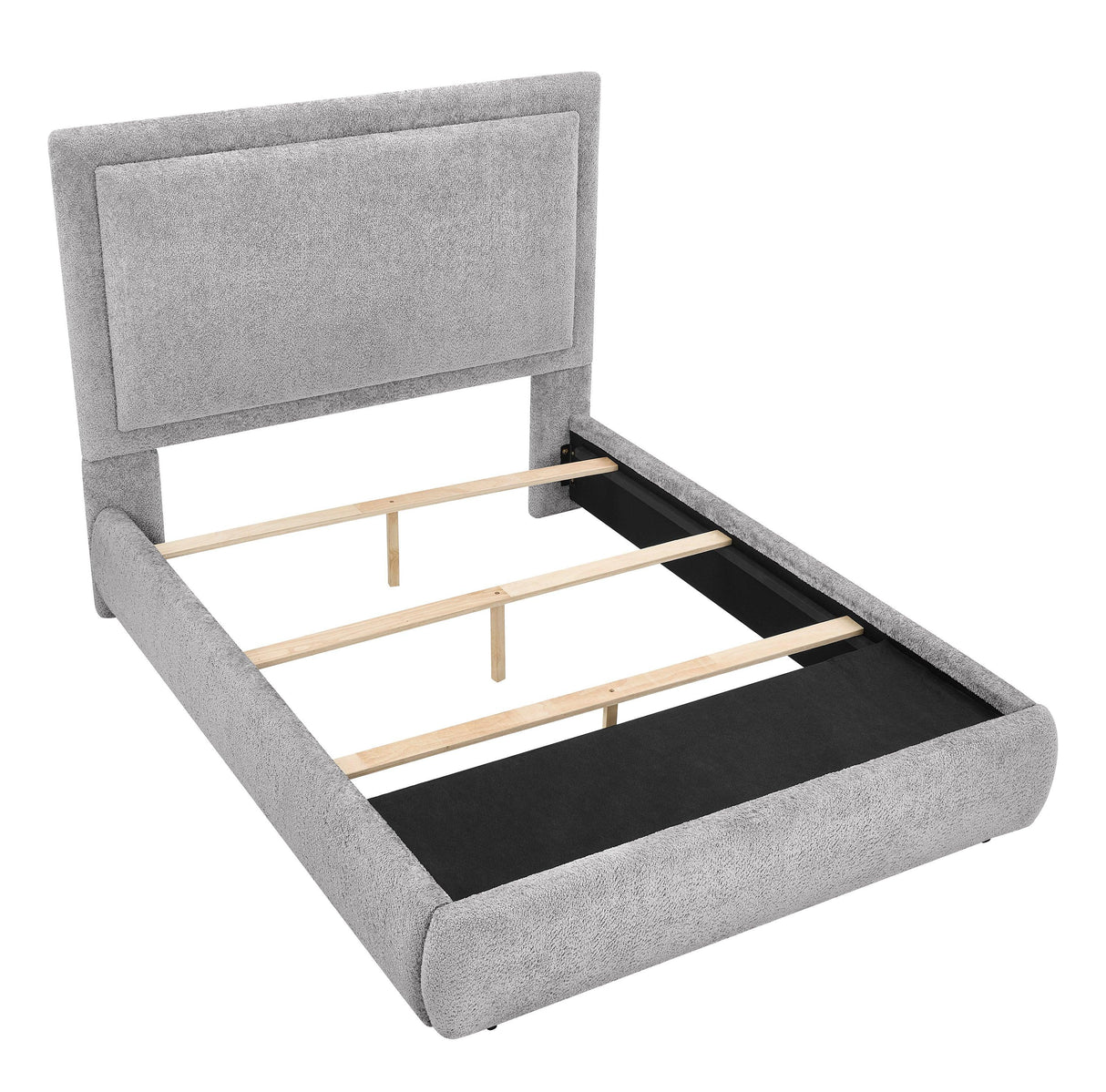 Reverie Pewter Queen Bed with Drawer by Crown Mark at Eve Furniture