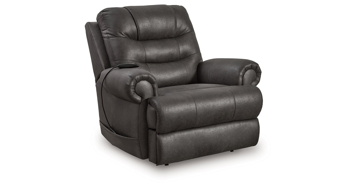 Revived and Restored Granite Power Lift Recliner by Ashley at Eve Furniture