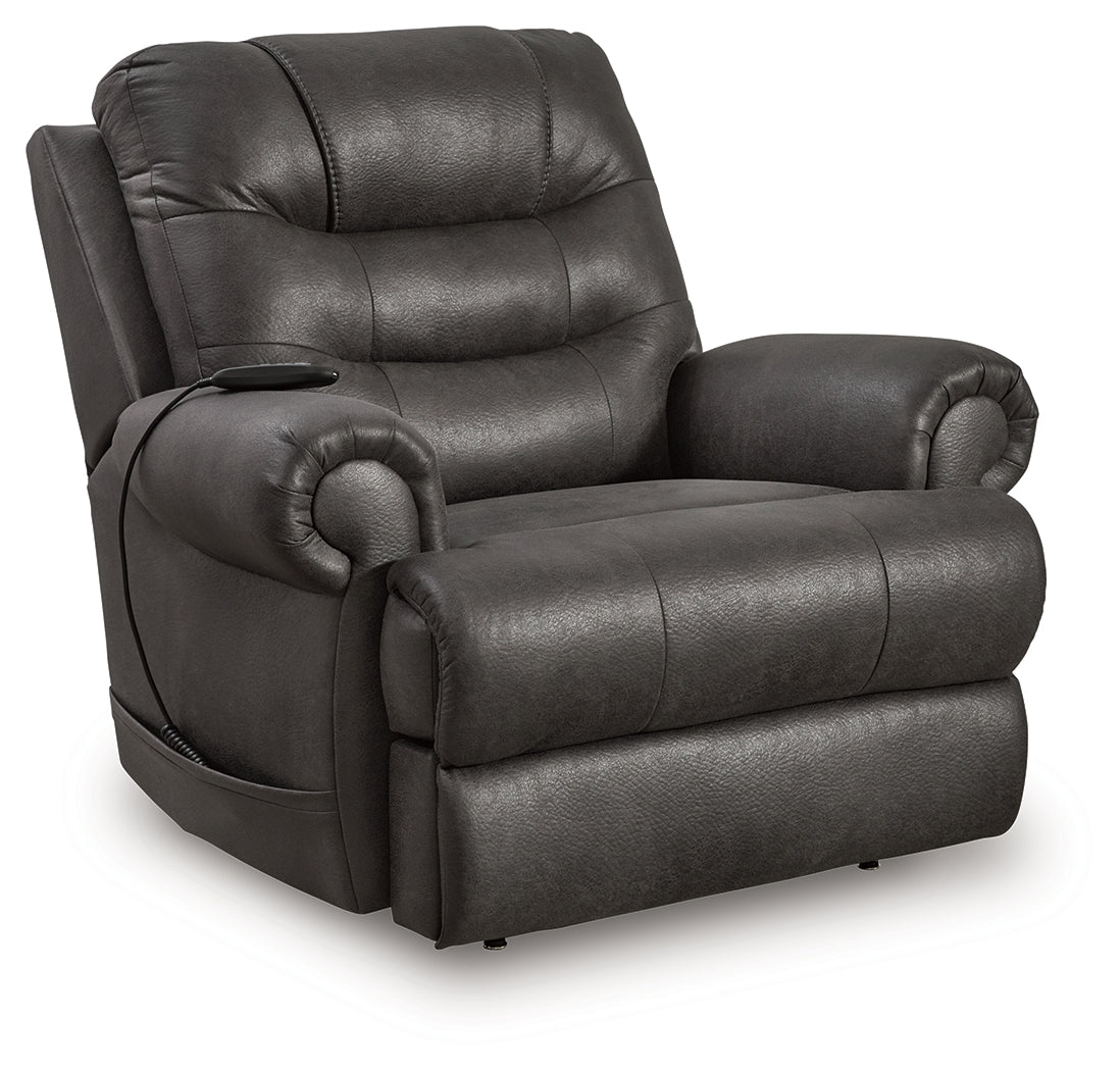 Revived and Restored Granite Power Lift Recliner by Ashley at Eve Furniture