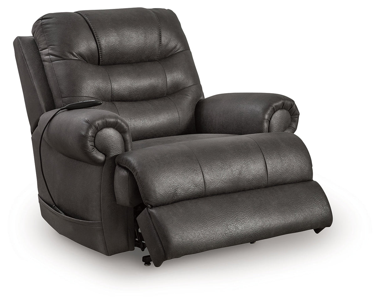 Revived and Restored Granite Power Lift Recliner by Ashley at Eve Furniture