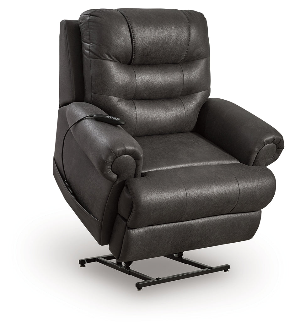Revived and Restored Granite Power Lift Recliner by Ashley at Eve Furniture