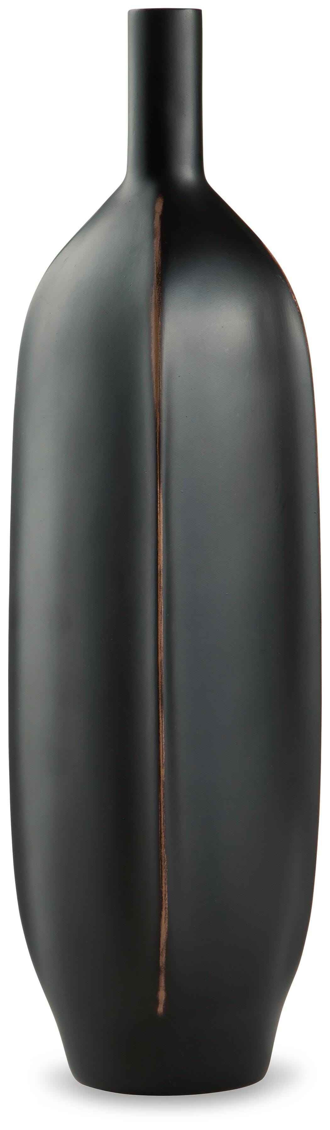 Rhaveney Black Vase by Ashley at Eve Furniture