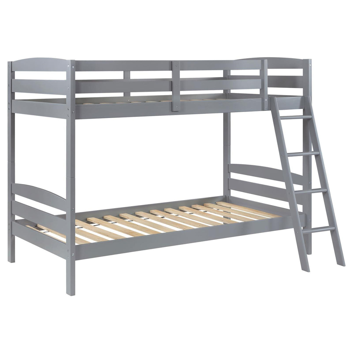 Rhea Grey Wood Twin Over Twin Bunk Bed by Coaster at Eve Furniture