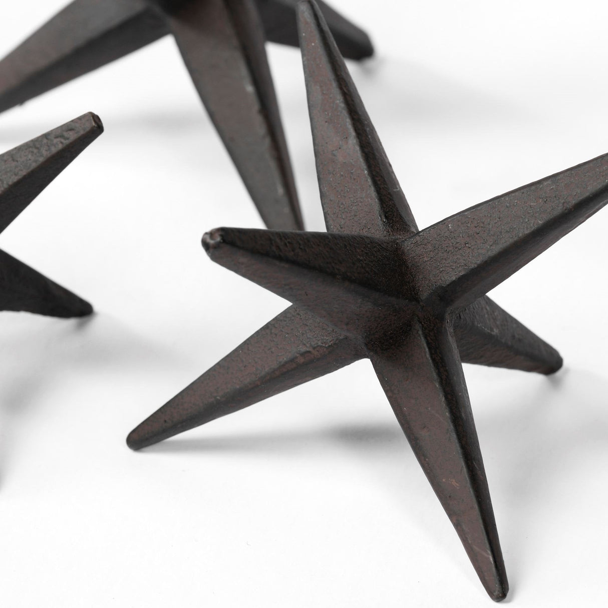 Rhea (Set of 3) Brown Cast Iron Small, Medium & Large Jacks by Mercana at Eve Furniture