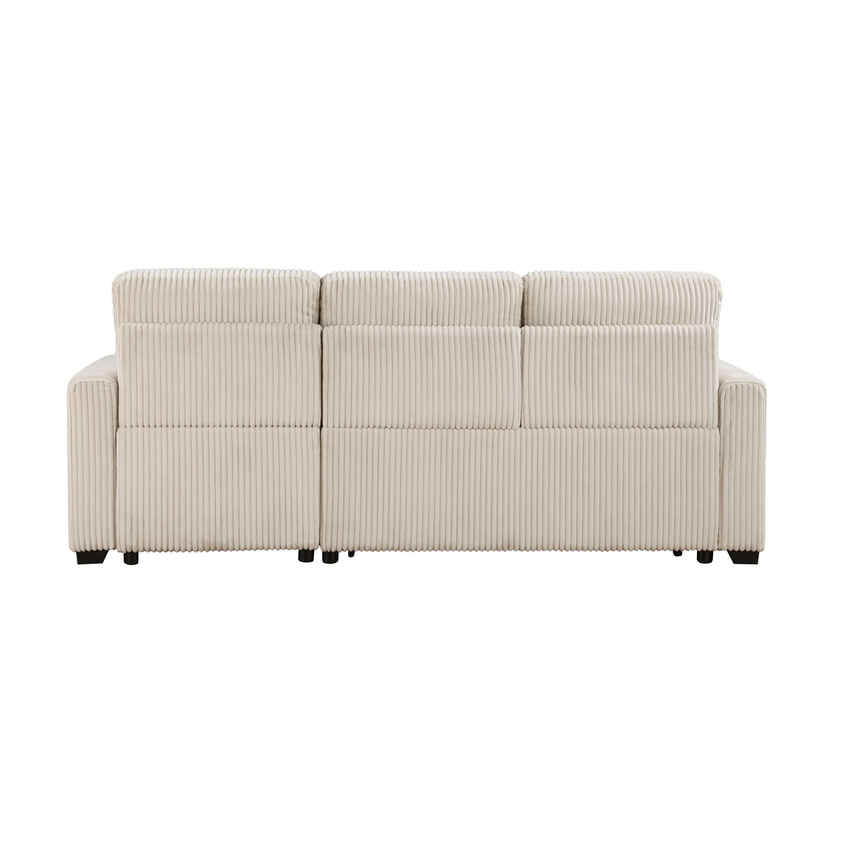 Rhett Beige 3-Piece Reversible Sectional with Pull-out Bed and Hidden Storage by Homelegance at Eve Furniture