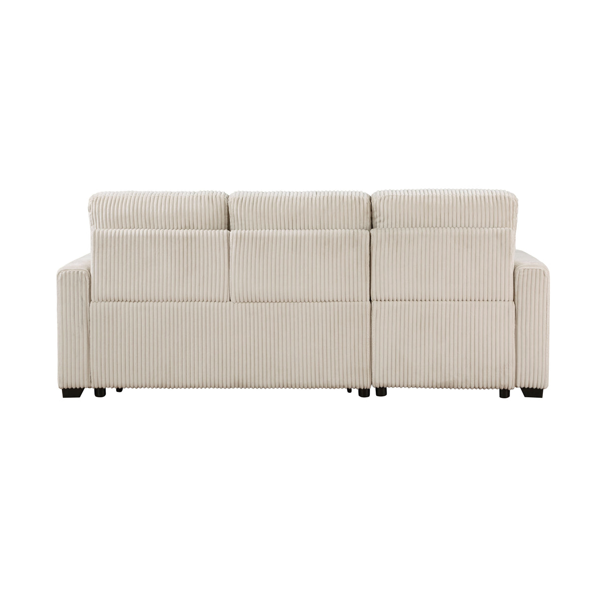 Rhett Beige 3-Piece Reversible Sectional with Pull-out Bed and Hidden Storage by Homelegance at Eve Furniture