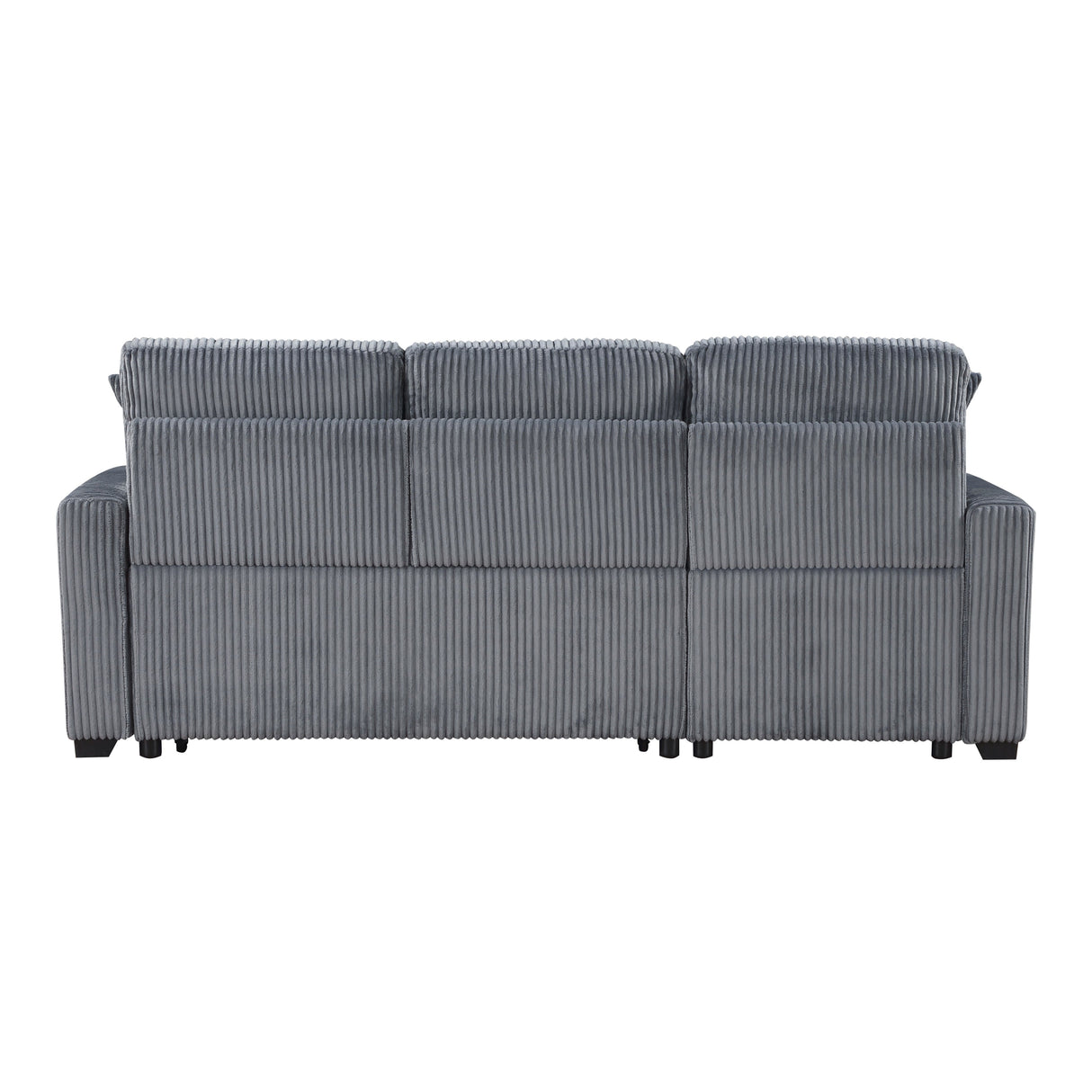 Rhett Dark Gray 3-Piece Reversible Sectional with Pull-out Bed and Hidden Storage by Homelegance at Eve Furniture