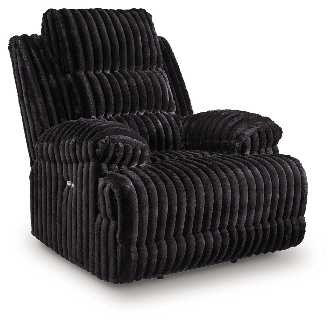 Rhine Falls Onyx Power Zero Wall Recliner by Ashley at Eve Furniture