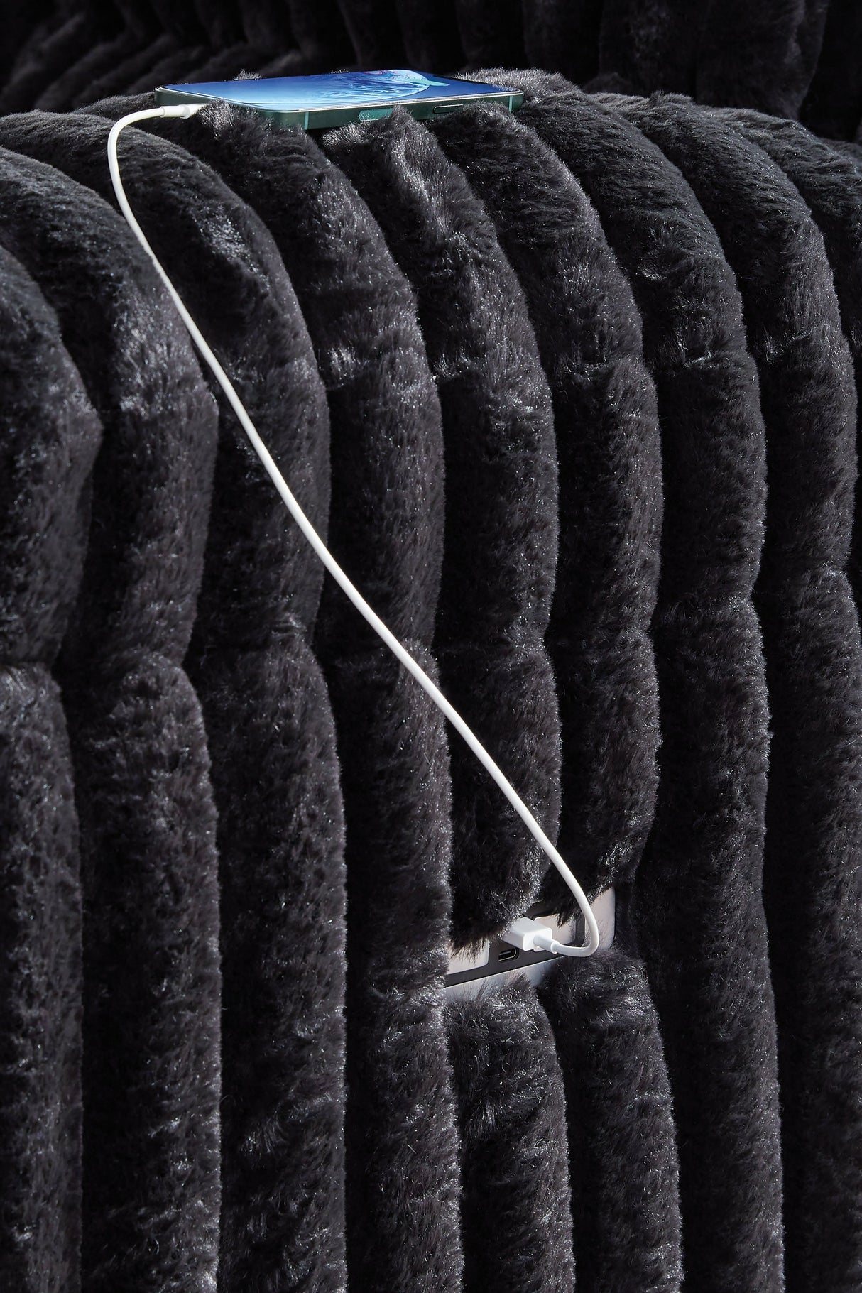 Rhine Falls Onyx Power Zero Wall Recliner by Ashley at Eve Furniture