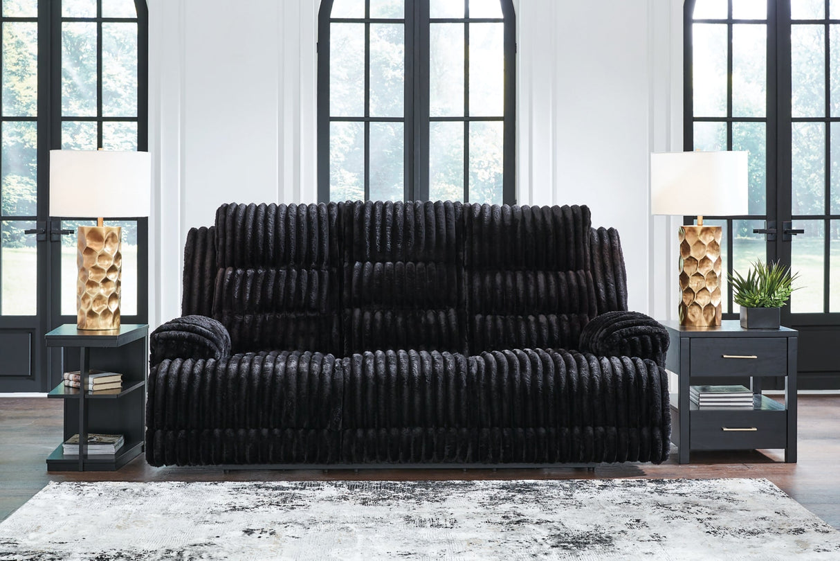 Rhine Falls Onyx Power Reclining Living Room Set by Ashley at Eve Furniture