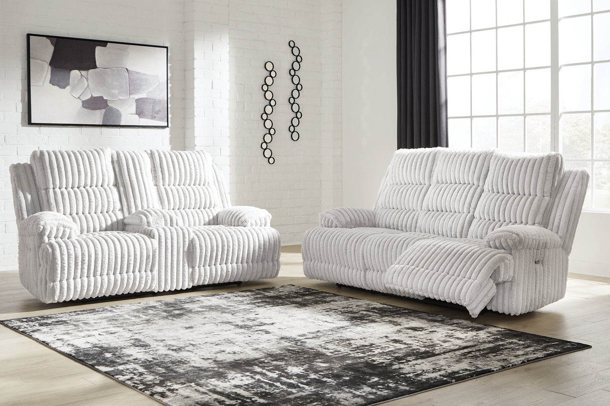 Rhines Falls Alloy Power Reclining Living Room Set by Ashley at Eve Furniture