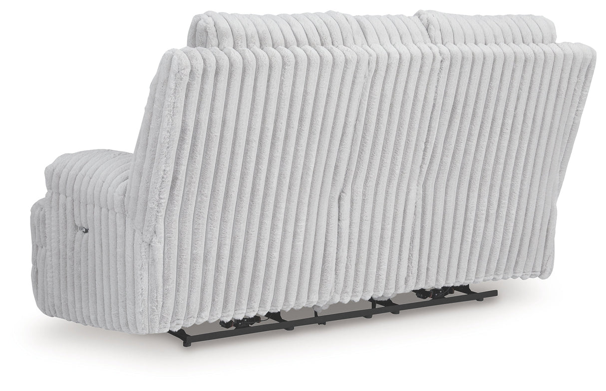 Rhines Falls Alloy Power Reclining Loveseat with Console by Ashley at Eve Furniture