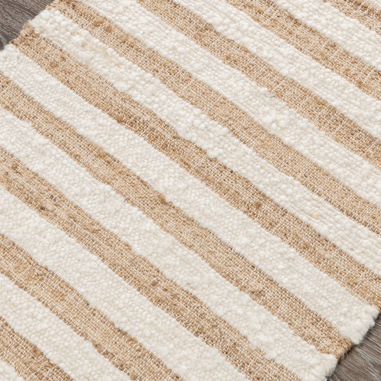 Rhodes Stripe Natural/Ivory Rug by Classic Home at Eve Furniture