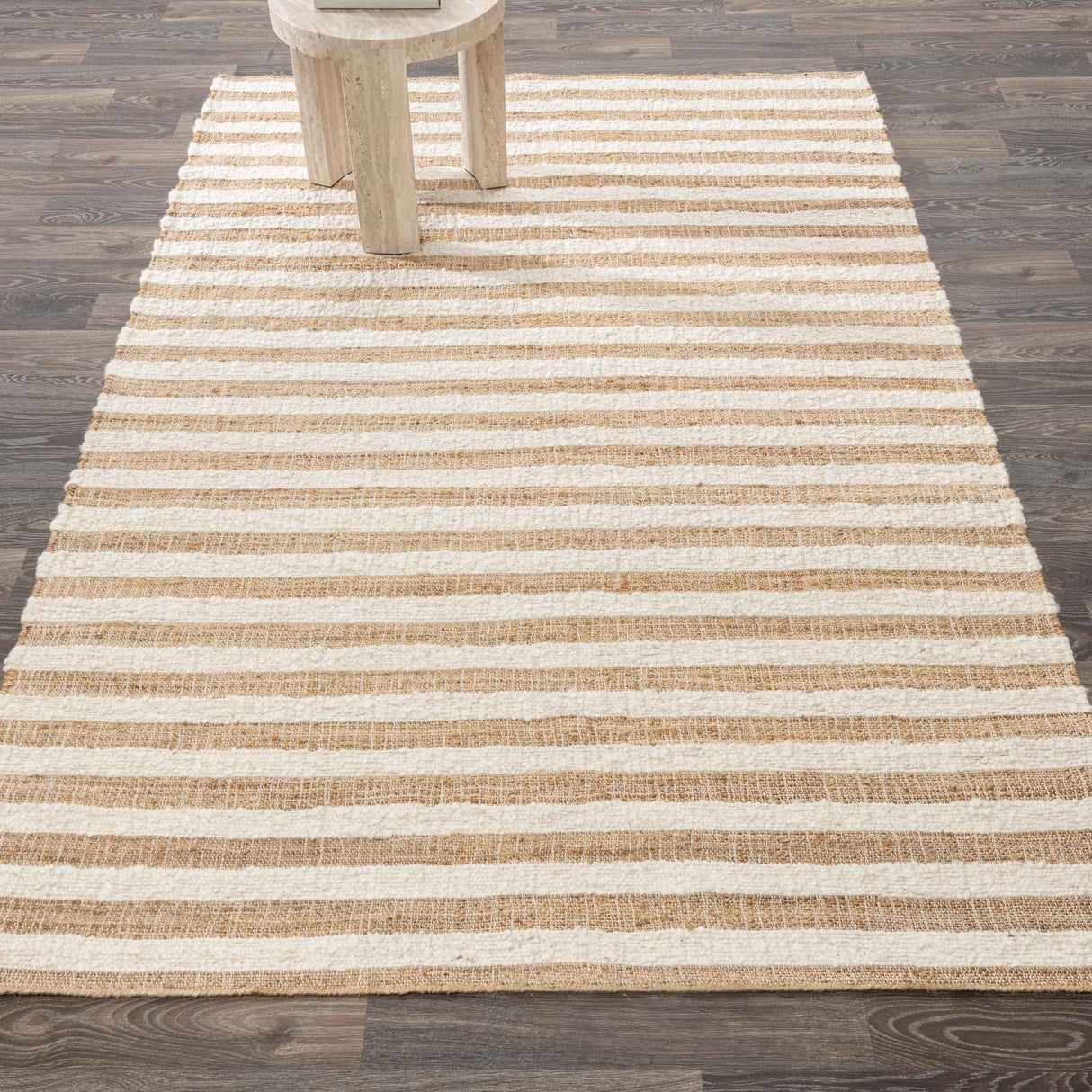Rhodes Stripe Natural/Ivory Rug by Classic Home at Eve Furniture
