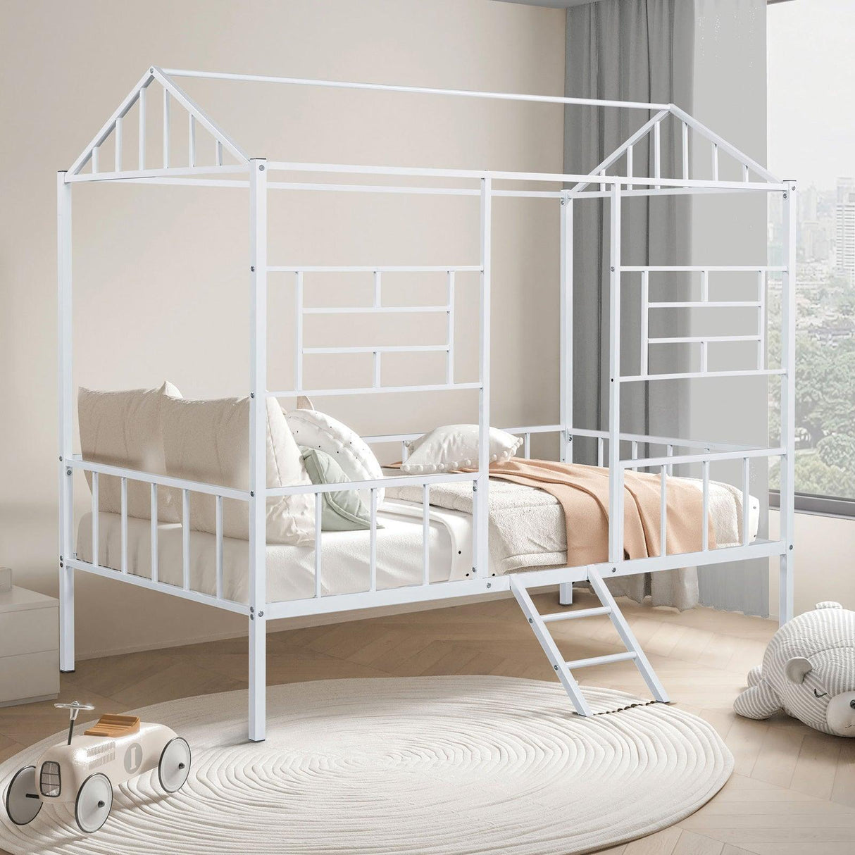 Rhonda White Twin Loft Bed by Furniture of America at Eve Furniture