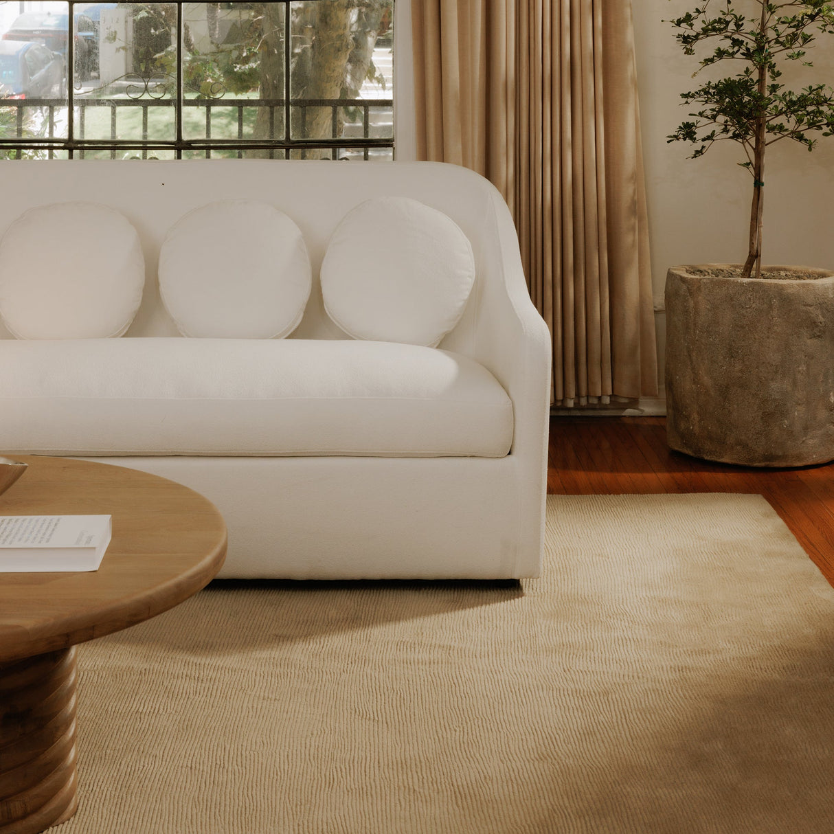 Rialto White Sofa by Moe's Home at Eve Furniture