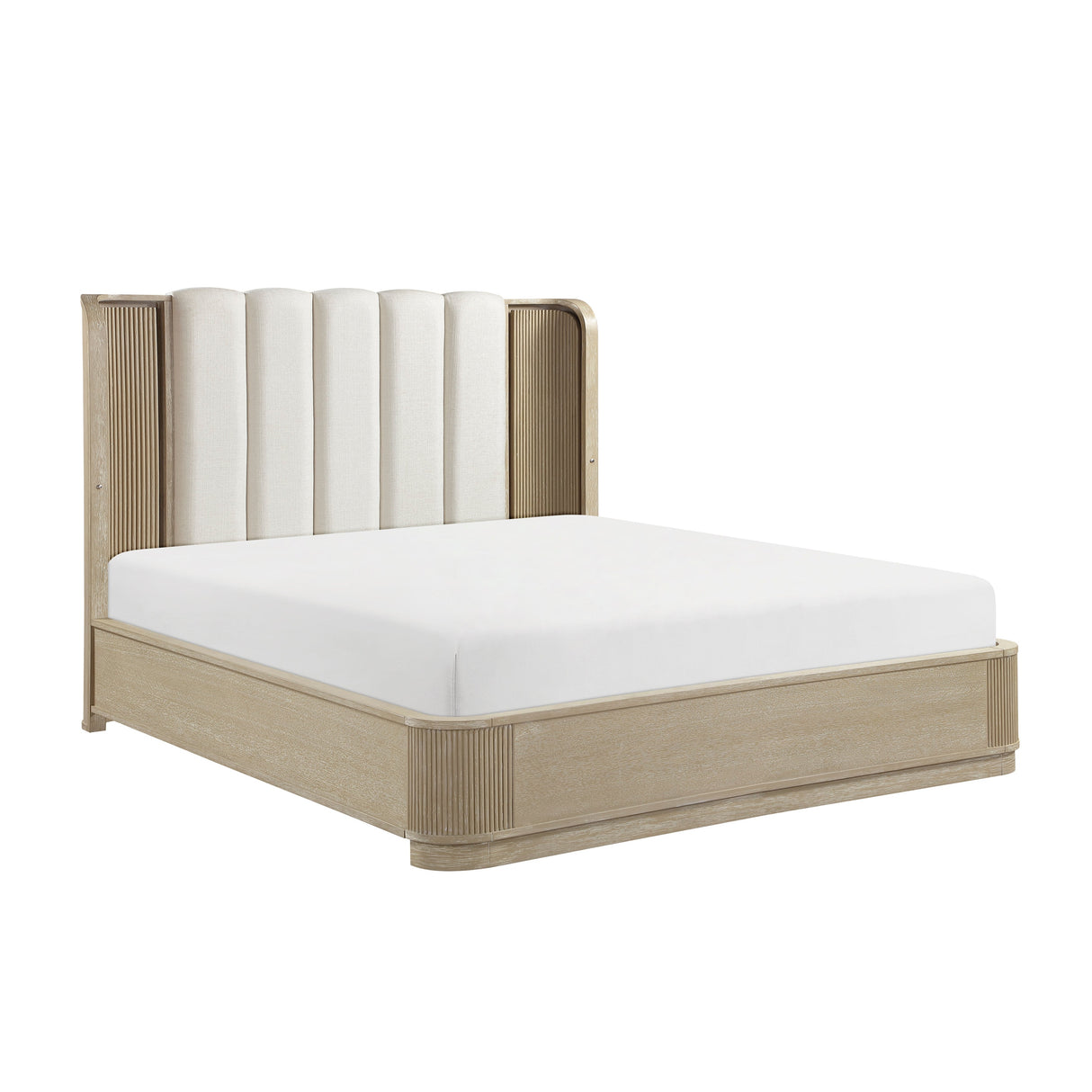 Ribbon Light Brown 5-Piece Queen Bedroom Set by Homelegance at Eve Furniture