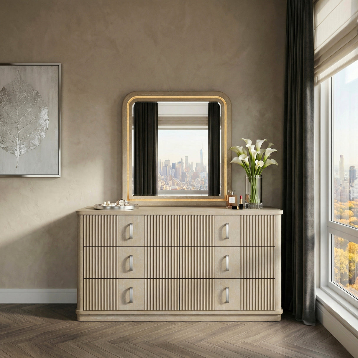 Ribbon Light Brown Dresser by Homelegance at Eve Furniture