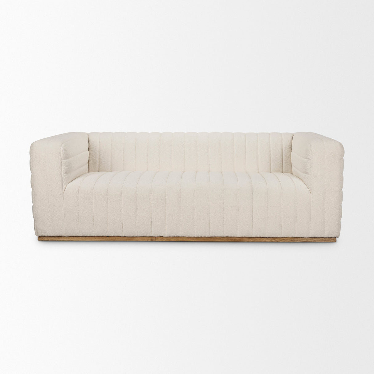 Ricciardo Cream Boucle 3-Seater Sofa by Mercana at Eve Furniture