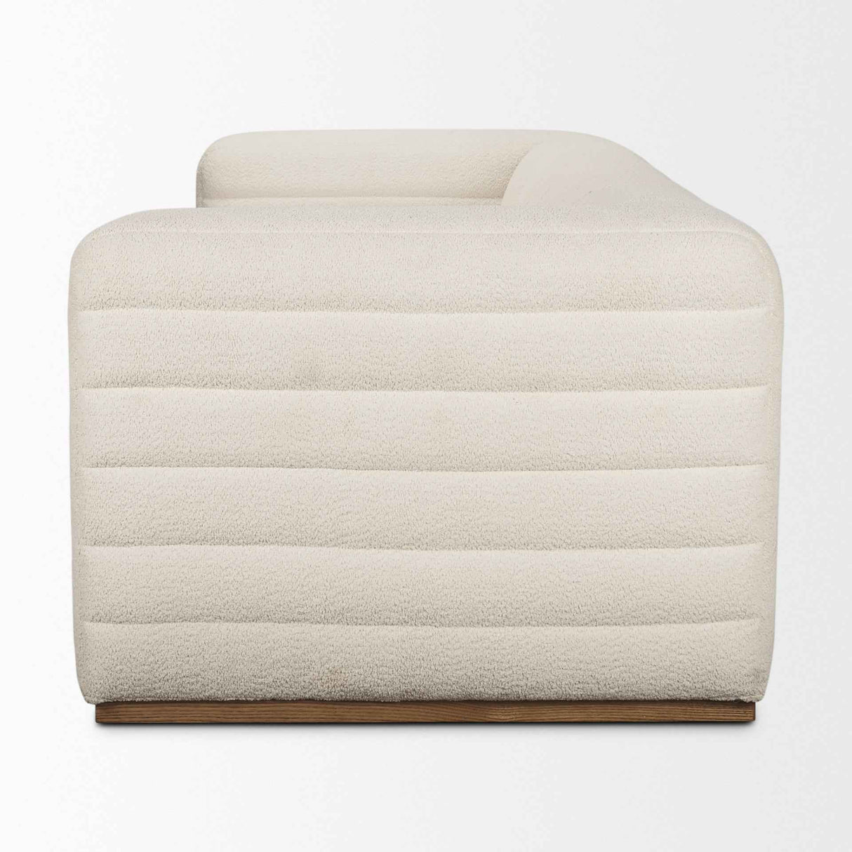 Ricciardo Cream Boucle 3-Seater Sofa by Mercana at Eve Furniture
