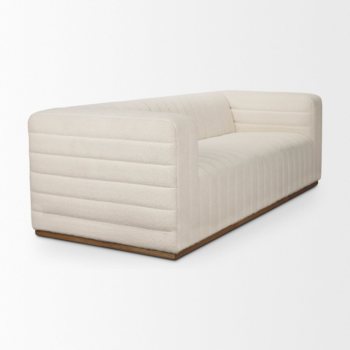 Ricciardo Cream Boucle 3-Seater Sofa by Mercana at Eve Furniture