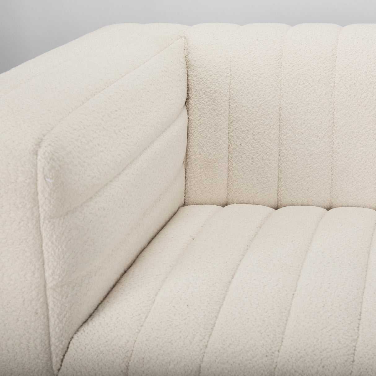 Ricciardo Cream Boucle 3-Seater Sofa by Mercana at Eve Furniture