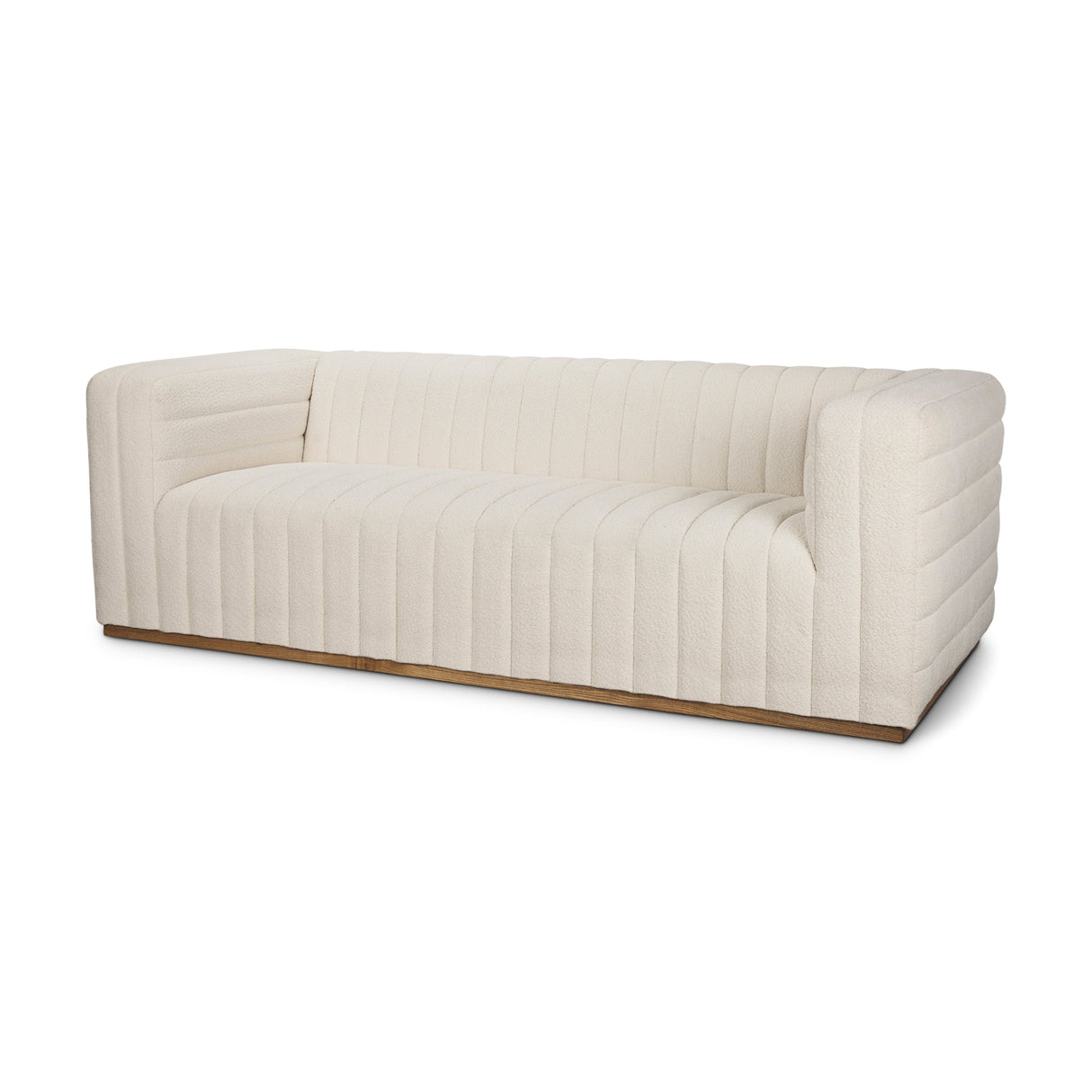 Ricciardo Cream Boucle 3-Seater Sofa by Mercana at Eve Furniture