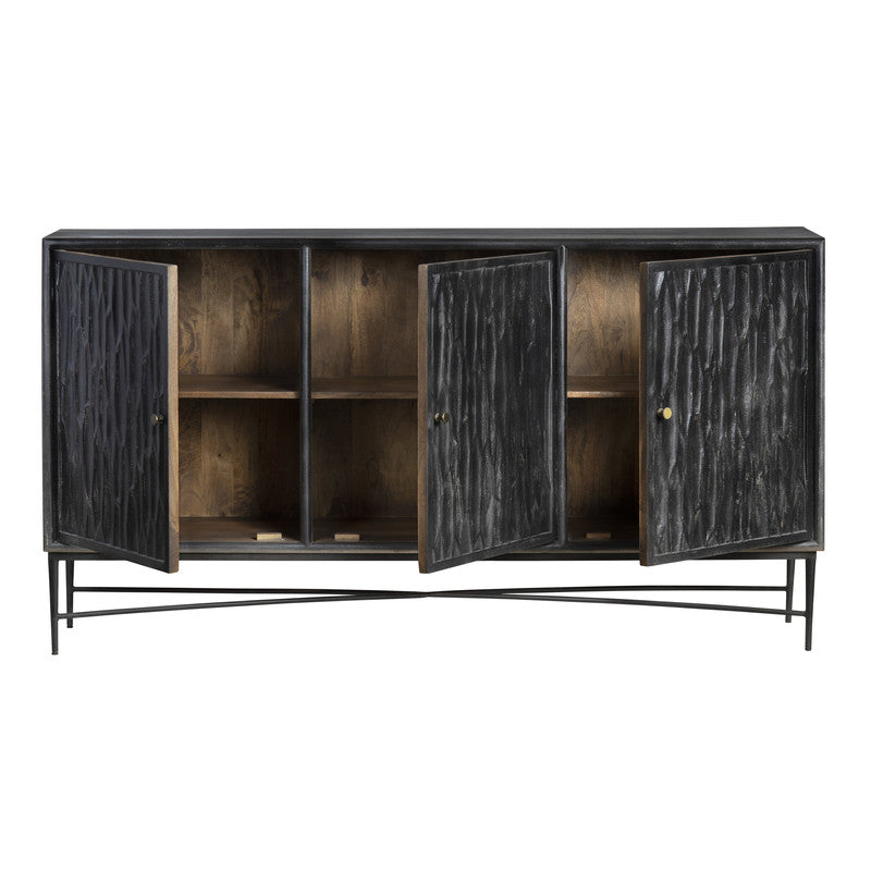 Richmond Black/Black Sideboard by Crestview at Eve Furniture