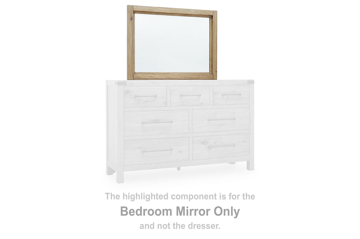 Ridgester Light Brown Bedroom Mirror by Ashley at Eve Furniture