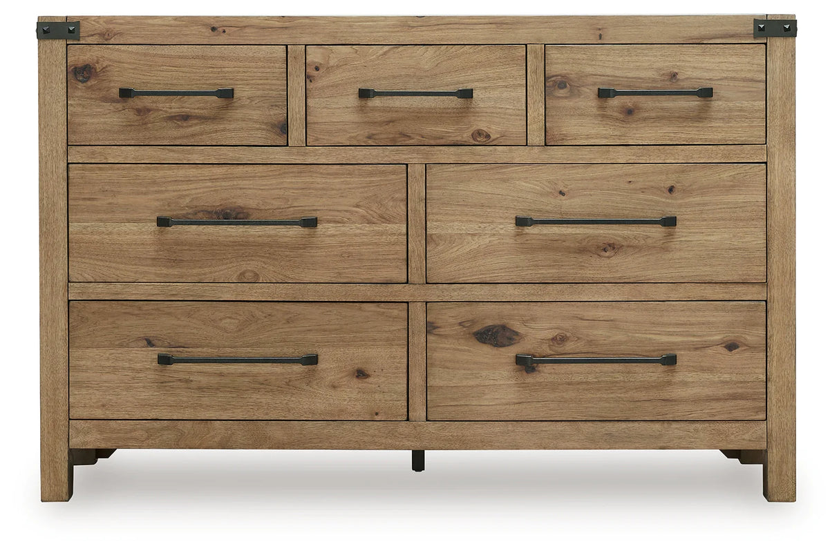Ridgester Light Brown Dresser by Ashley at Eve Furniture