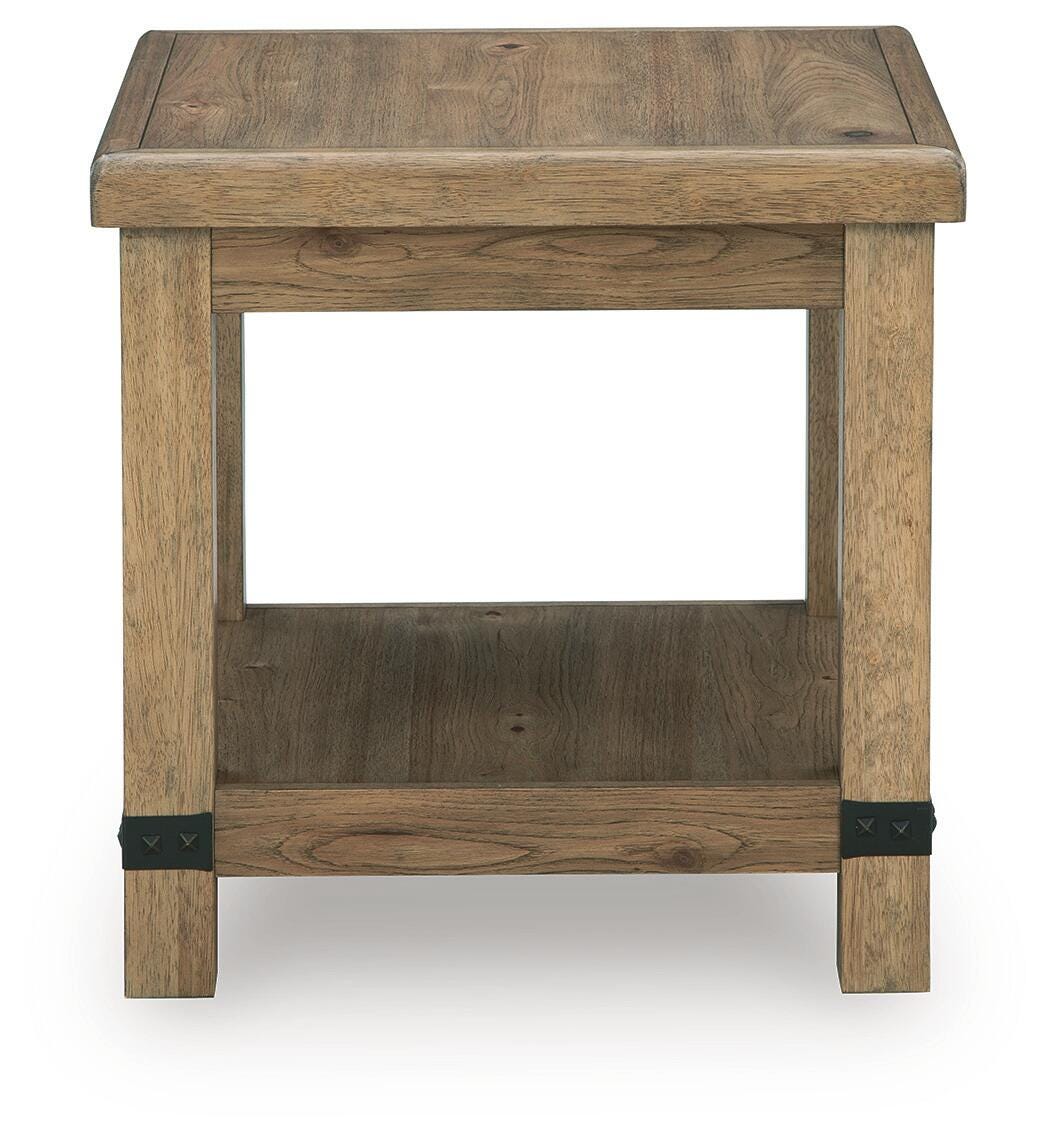 Ridgester Light Brown End Table by Ashley at Eve Furniture