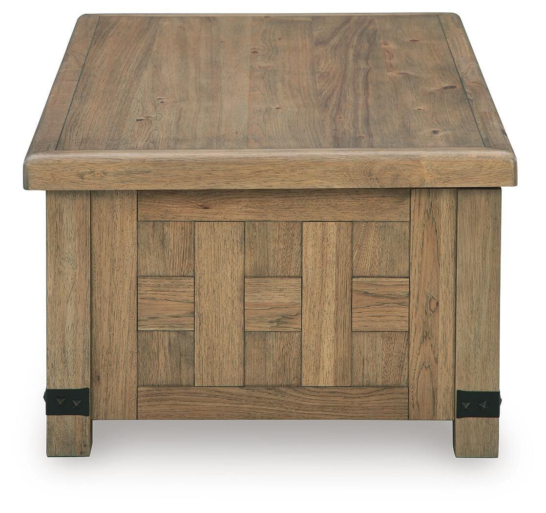 Ridgester Light Brown Lift-Top Coffee Table by Ashley at Eve Furniture