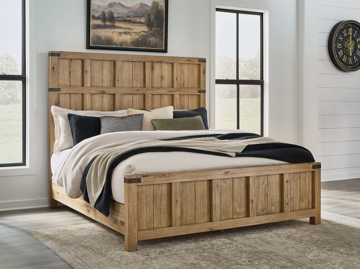 Ridgester Light Brown Panel Bedroom Set by Ashley at Eve Furniture
