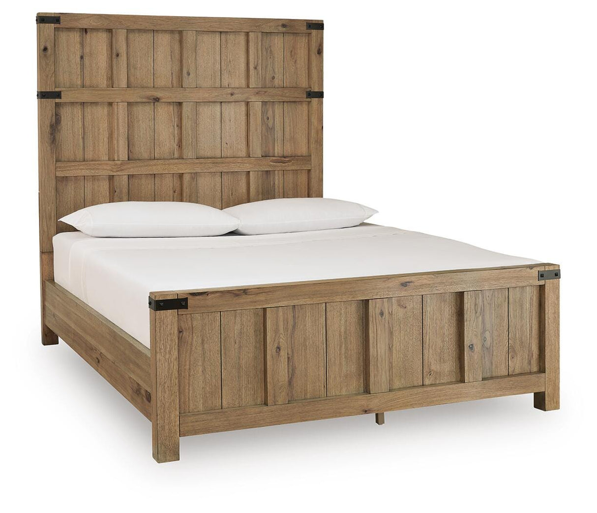 Ridgester Light Brown Queen Panel Bed by Ashley at Eve Furniture