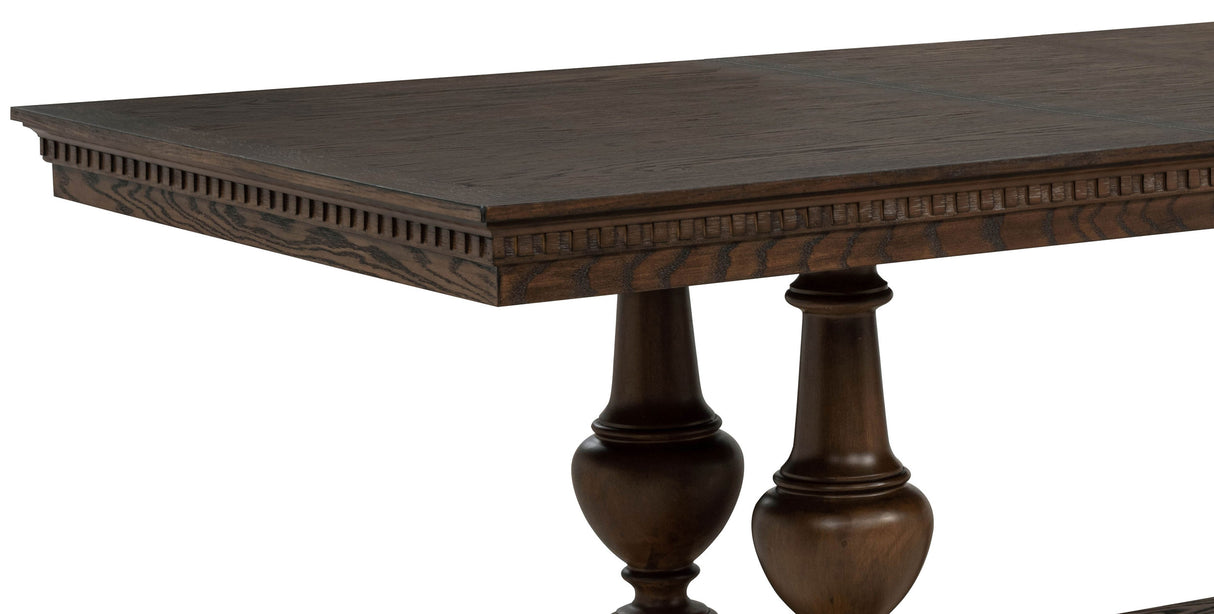 Ridgewell Dark Oak Rectangular Trestle Dining Table by Coaster at Eve Furniture