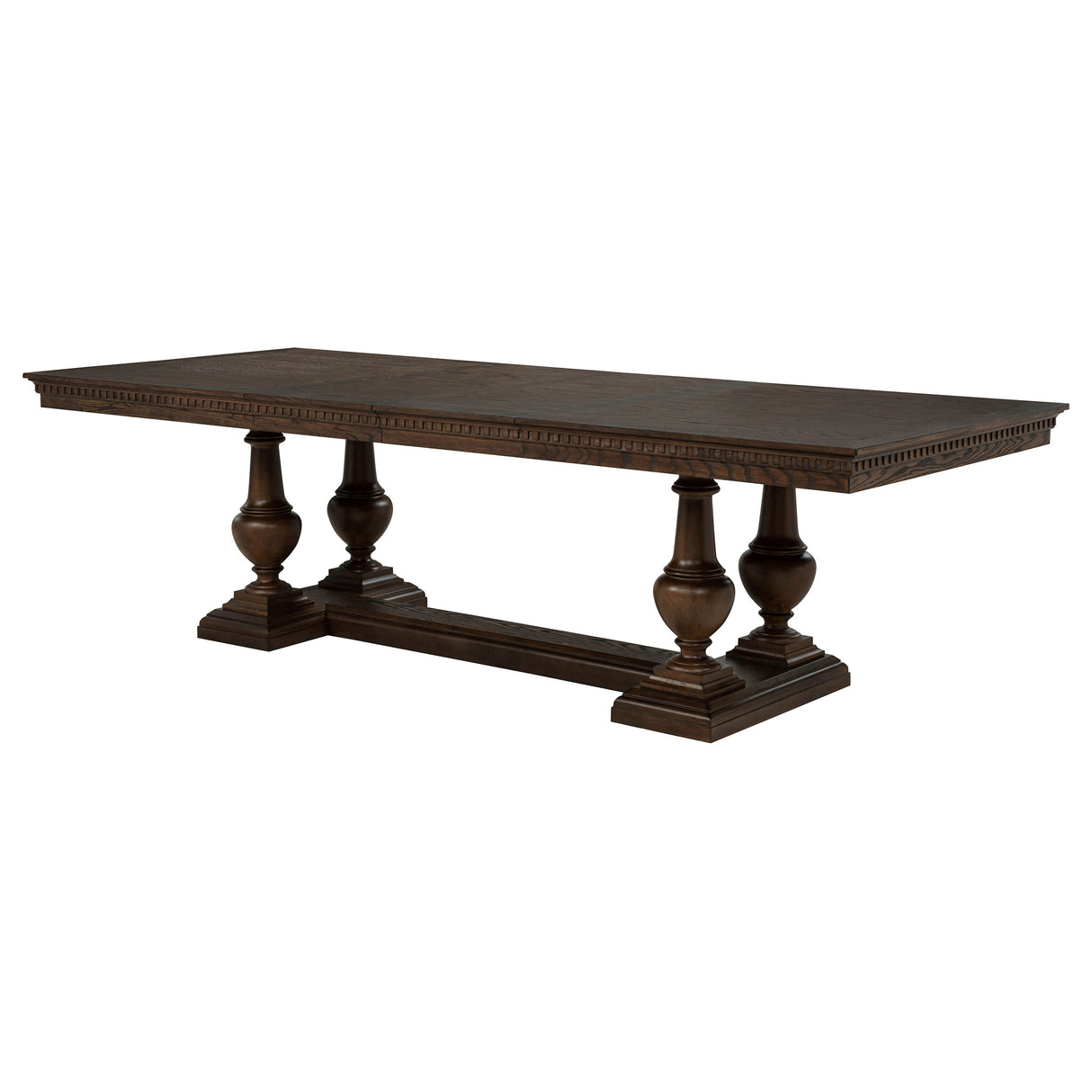 Ridgewell Dark Oak Rectangular Trestle Dining Table by Coaster at Eve Furniture